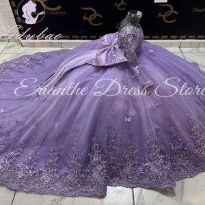 결혼식을위한 꽃의 소녀 드레스 풀 슬리브 튤 레이스와 리본 아플리케 우아한 어린이 첫 성찬식 생일 파티 가운