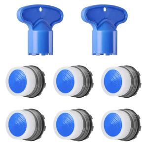 제거 렌치가있는 16.5/18.5MM 수도꼭지 통풍기 물 절약 탭 부품 내장 버블 러 필터 주방 분지 피팅