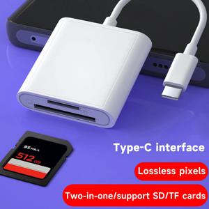 2 in 1Type C Lightning SD TF 메모리 카드 리더 어댑터삼성 Huawei XiaoMi 인스턴트 플러그 앤 플레이용 데이터 변환기 ﻿