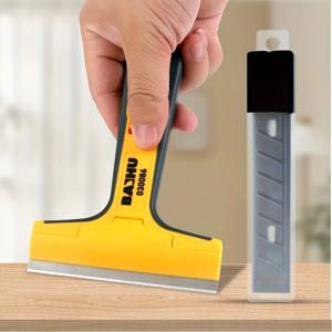 넓은 면도날 스크레이퍼 도구 - 스토브, 창문, 페인트 제거 및 접착제 잔여물 제거에 적합한 유리 클리너