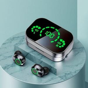 새로운 TWS 무선 블루투스 헤드셋(마이크 이어버드 포함) 충전기 박스 LED 폰 블루투스 이어폰 무선 헤드폰