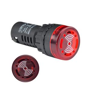 AD16-22SM AC 110V 220V DC 12V 24V 플래시 신호등 빨간색 LED 활성 부저 경고음 경보 표시기 녹색 노란색