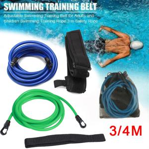 3/4M 수영 훈련 벨트 라텍스 튜브 안전 로프 수영 훈련 저항 탄성 벨트 조정 가능한 수영장 운동기