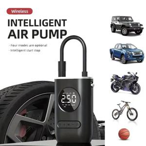 미니 자동차 전기 공기 주입 펌프 휴대용 무선 핸드헬드 충전 디지털 디스플레이 타이어 펌프 자동차 오토바이 자전거 공용