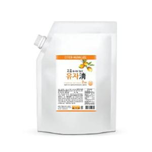 전남 고흥 유자청 유자차 농축액 엑기스 청 음료 베이스 파우치 2kg x 2개