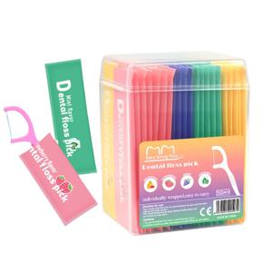 50개 초미세 과일향 치실 일회용 이쑤시개 휴대용 치실 픽 구강 관리 치아 청소 도구