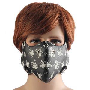 남성 여성 블랙 PU 가죽 스파이더 펑크 록 빛나는 마스크 레이디 파티 댄스 코스프레 할로윈 입 머플 R3278