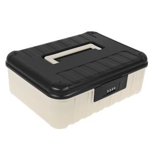 4 자리 암호 잠금 금고 휴대용 돈 보석 개인 정보 보안 보관 상자 대용량 가정용 사무실 주최자