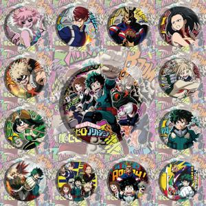 58MM 애니메이션 My Hero Academia 미도리야 이즈쿠 토도로키 쇼토 Bakugou Katsuki 코스프레 의상 SPTE Tinplate Pin 배지 펜던트 소품