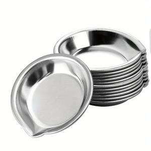 10팩 스테인레스 스틸 믹싱 팔레트 안료 화장품용 다목적 금속 트레이 메이크업 아티스트에게 이상적인 네일 접착제