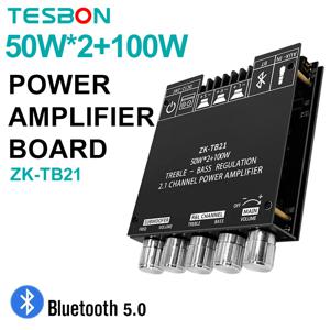 ZK-TB21 50W*2+100W 2.1 채널 파워 오디오 스테레오 베이스 앰프 TPA3116D2 블루투스 5.0 서브우퍼 앰프 보드