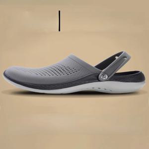 남성용 여름 통기성 미끄럼 방지 냄새 방지 홀 슈즈 비치 슬리퍼 대형 사이즈 야외용 샌들 트렌디 EVA 소재