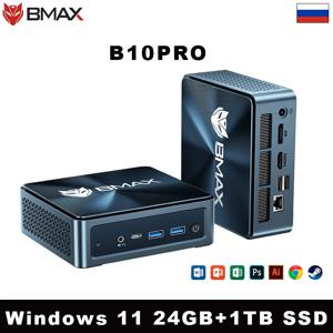 BMAX 2025 최신 B10 Pro 인텔 13세대 i7-13620H 24GB 램 1TB SSD 윈도우 11 블루투스 5.2 USB 4개 HDMI 1개