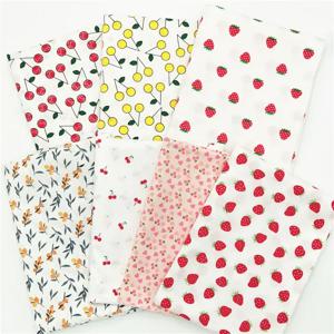 160x50cm 미니 과일 딸기 코튼 능직 직물, 침구 수제 인형 옷 헤어 링 천 만들기