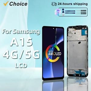 AAA+++ AMOLED SM-A155F LCD 삼성 갤럭시 A15 4G 디스플레이 터치 스크린 삼성 A15 5G SM-A156B 디스플레이 교체 부품