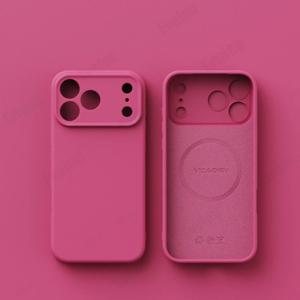 아이폰 17 프로 맥스용 무광 스킨 리퀴드 실리콘 케이스, 마그네틱 맥세이프 무선 충전 캔디 범퍼, 아이폰 17 에어 17프로용