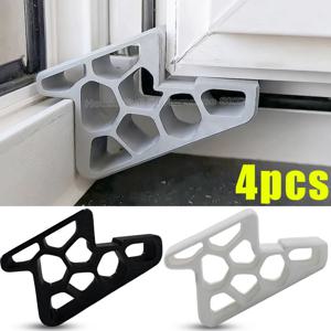 헤비듀티 창문 도어 스톱 웨지 미끄럼 방지 트랙 잠금 스토퍼가 있는 발코니 도어 설치 및 제거가 간편한 도어용 바람막이 홀더