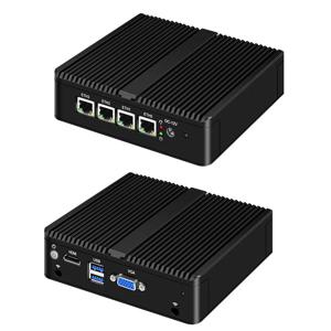 Fanless Mini PC Intel Celeron ESXI AES-NI J4125 J5005 4xIntel i226 2.5G LAN Soft Router HDMI VGA pfSense Firewall Appliance