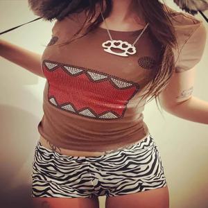 Y2K 소녀 빈티지 핫 스탬핑 라운드넥 반팔 티셔츠 민소매 캐미솔 조끼 빈티지 타마 준 핫 스탬핑 탑