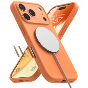 오렌지 색상 마그네틱 케이스 맥세이프 아이폰 17 에어 16 15 14 13 12 프로 맥스 플러스 17에어 17프로 맥세이프 실리콘 소프트 폰 커버