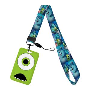 디즈니 몬스터 대학교 카드 케이스 ID 배지 홀더 스트랩 학생 버스 패스 케이스 커버 슬립 은행 신용카드 홀더 랜야드