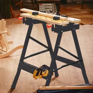 목공 작업대 다기능 접이식 공구 푸시 테이블 이동식 공구 테이블 조절 가능한 거리 조립 작업대