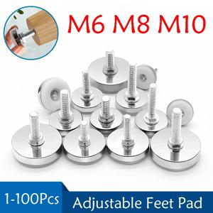 1-100개 스테인리스 스틸 조절식 가구 다리 나일론 베이스 레벨러 소파 테이블 의자 캐비닛 작업대용 레벨링 피트