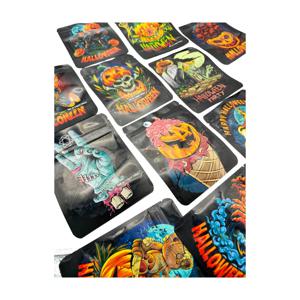 50개 냄새 차단 백 마일라 홀로그램 재밀봉 가능 백 포일 파우치 지퍼백 할로윈 선물 보관 보석 포장용