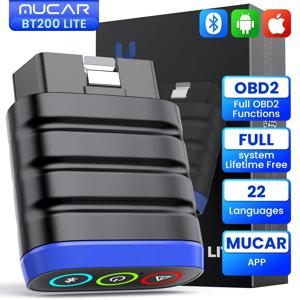 MUCAR BT200 Lite 자동차 OBD2 스캐너 전체 시스템 진단 코드 삭제 리더 블루투스를 통한 실시간 데이터 차량 진단 DollarFix 앱