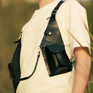 새로운 야외 중세 스팀펑크 유럽 빈티지 PU 가죽 숄더백 크로스바디 스트랩 파티 소품