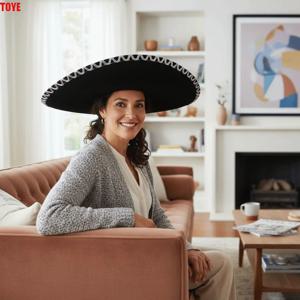 나이트클럽 빈티지 블랙 키즈 멕시코 모자 마술사 모자 무대 공연 휴일 의상 모자 탑 햇 키즈 코스프레 모자 할로윈