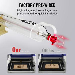 시하오 이산화탄소 레이저 CO2 레이저 튜브 100W 130W 150W 강력한 700-1830mm 길이 유리 80mm 직경 조각기 절단기용