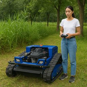 맞춤형 자주식 플레일 잔디깎이 로봇 - 550mm 예초 폭 원격 제어 농장 정원 마당용