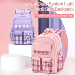 초등학생을 위한 귀여운 배낭 세련된 휴대용 다용도 가방 통기성 유치원 책가방 개학 선물 여아용