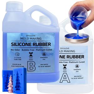 실리콘 몰드 제작 키트, 간편한 혼합, 플라티넘 경화형 실리콘 몰드 및 레진 몰드 제작용