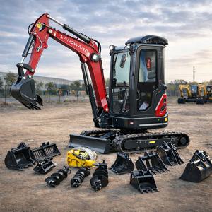 빠른 배송 미니 굴삭기 2.5톤 CE 얀마 엔진 풀 하이드로릭 굴삭기 랜드워드 트랙 가든 미니배거 2500kg 맞춤형