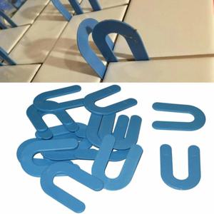 100개 U자형 말굽형 타일 스페이서 PP 레벨 웨지 위치 조정 클립 바닥 벽 타일 틈새 고정 공구