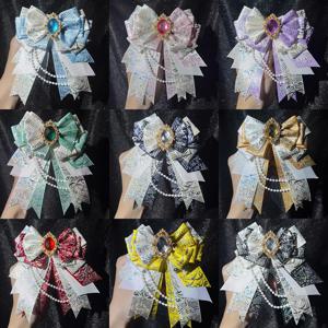 1Pc 귀여운 나비 넥타이, 12가지 색상, 수제 DIY 완제품, 2차원 로리타 코스프레, 애니메이션 전시 장식, 연예인 응원 장식 핀 나비 넥타이