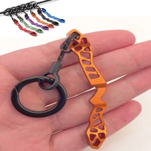 리커브 보우 X 미니 알루미늄 합금 컴파운드 보우 모양 열쇠고리 양궁 문화 창작 주변 장식 선물 기념품
