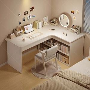 컴퓨터 책상 데스크탑 가정용 침실 책꽂이 일체형 학생 학습용 코너 다기능 사무실 책상