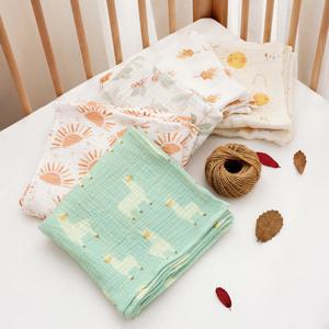 엘린판트 1개 신생아 속싸개 부드럽고 통기성 좋은 아늑한 목욕 타월 속싸개 담요 100% 코튼 무슬린 속싸개 크레이프 천