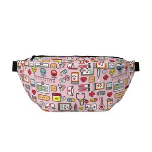 크로스바디 웨이스트 백 간호사 모드 남녀공용 조절 가능 패니 팩 여행 러닝 머니 폰 파우치 체스트 백