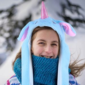 1개 야광 유니콘 귀 움직이는 모자 재미있는 파티 의상 코스프레 액세서리 따뜻한 신기한 빛나는 만화 머리 장식 소품