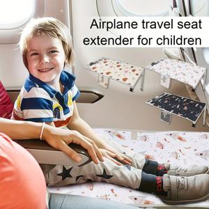 1개, 휴대용 비행기 좌석 확장 쿠션, 어린이 여행용 발 받침대, 보관용 버클이 있는 접이식, 아기의 다리 지지 및 여행 중 눕기용으로 사용됨