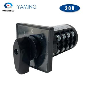 3 위치 로터리 스위치 HZ5B-20/4 제어 이중 전원 ON-OFF-ON 20A 은접점 선택형 캠 스위치