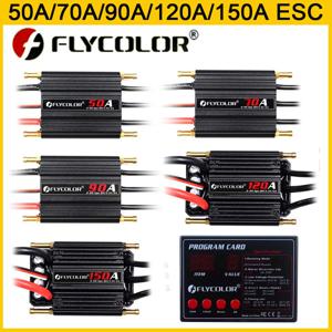 기존 Flycolor 50A 70A 90A 120A 150A 브러시리스 ESC 속도 컨트롤러 프로그래밍 카드 RC 보트 모델 용 2-6S Lipo BEC 5.5V/5A