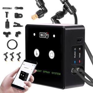 파충류 지능형 가습 스프레이 키트 자동 분무기, 360 ° 회전 가능 와이파이 열대우림 테라리움, 시간 제한 안개 시스템