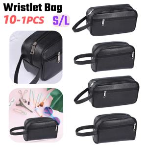 10-1PCS 남성 여성 빈티지 팔찌 가방 PU 가죽 순수 컬러 S/L 팔찌 가방 작업/통근을위한 빈티지 핸드폰 보관 가방