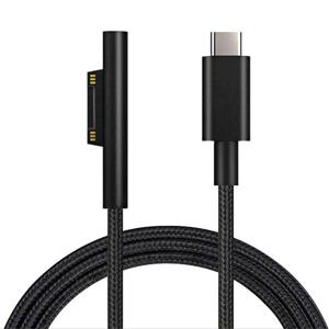 1.8m 15V 3A USB C 타입 C 충전 케이블 PD 고속 충전 어댑터 전원 공급 코드 (마이크로소프트 서피스 프로 GO 8 7 6 5 4 북용)