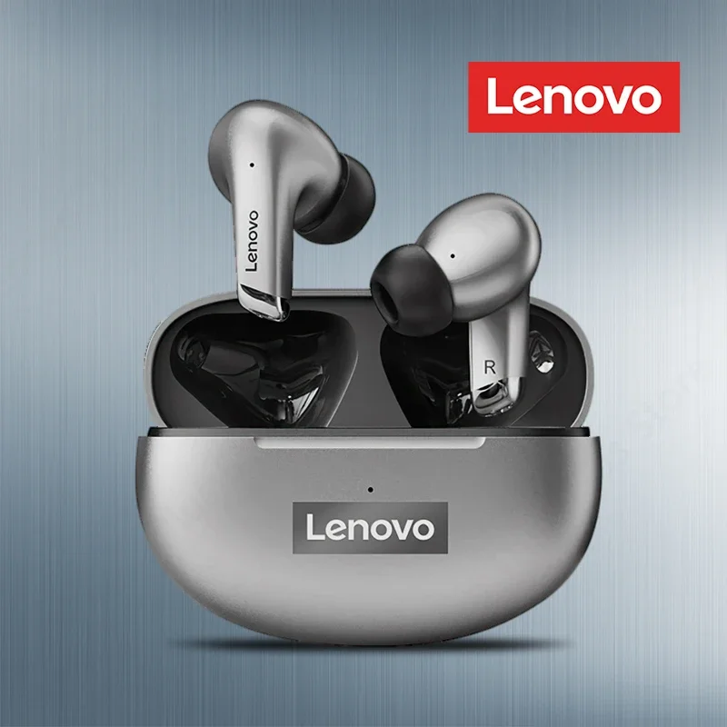 기존 Lenovo LP5 TWS 무선 블루투스 이어폰 긴 배터리 수명 스포츠 헤드폰 듀얼 모드 게임용 HD 통화 헤드셋 (마이크 포함)